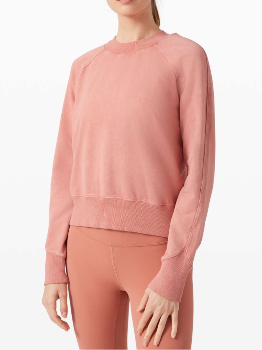 Lululemon Ready to Roll Crew *Dye Acid Rubber Dye Rustic Coral Pink size 4 fit